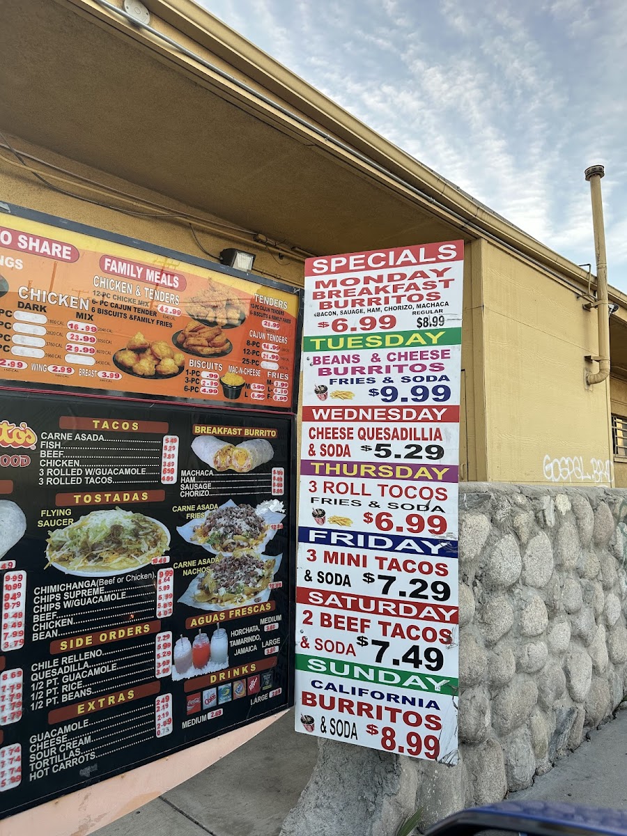 Alberto's Mexican Food Colton Menu - Image 1